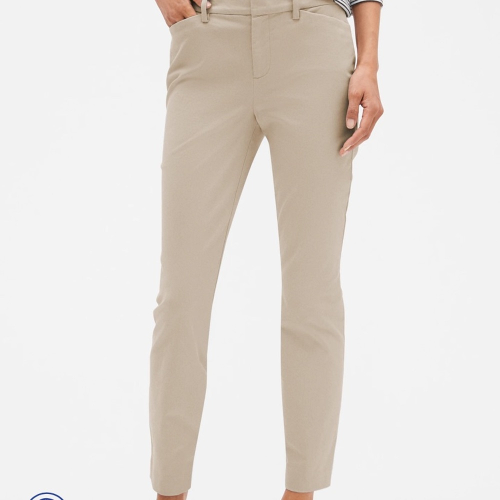 GAP 00 petite signature skinny ankle khaki